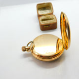 Omega 15-Jewel Gold Plated Open Face Pocket Watch Dennison Case c1935