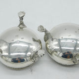 Scottish William IV Pair of Sterling Silver Salt Cellars Antique Edinburgh