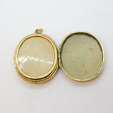 Victorian 9ct Gold Back & Front Enamel Swallow Sweetheart Locket Antique c1880