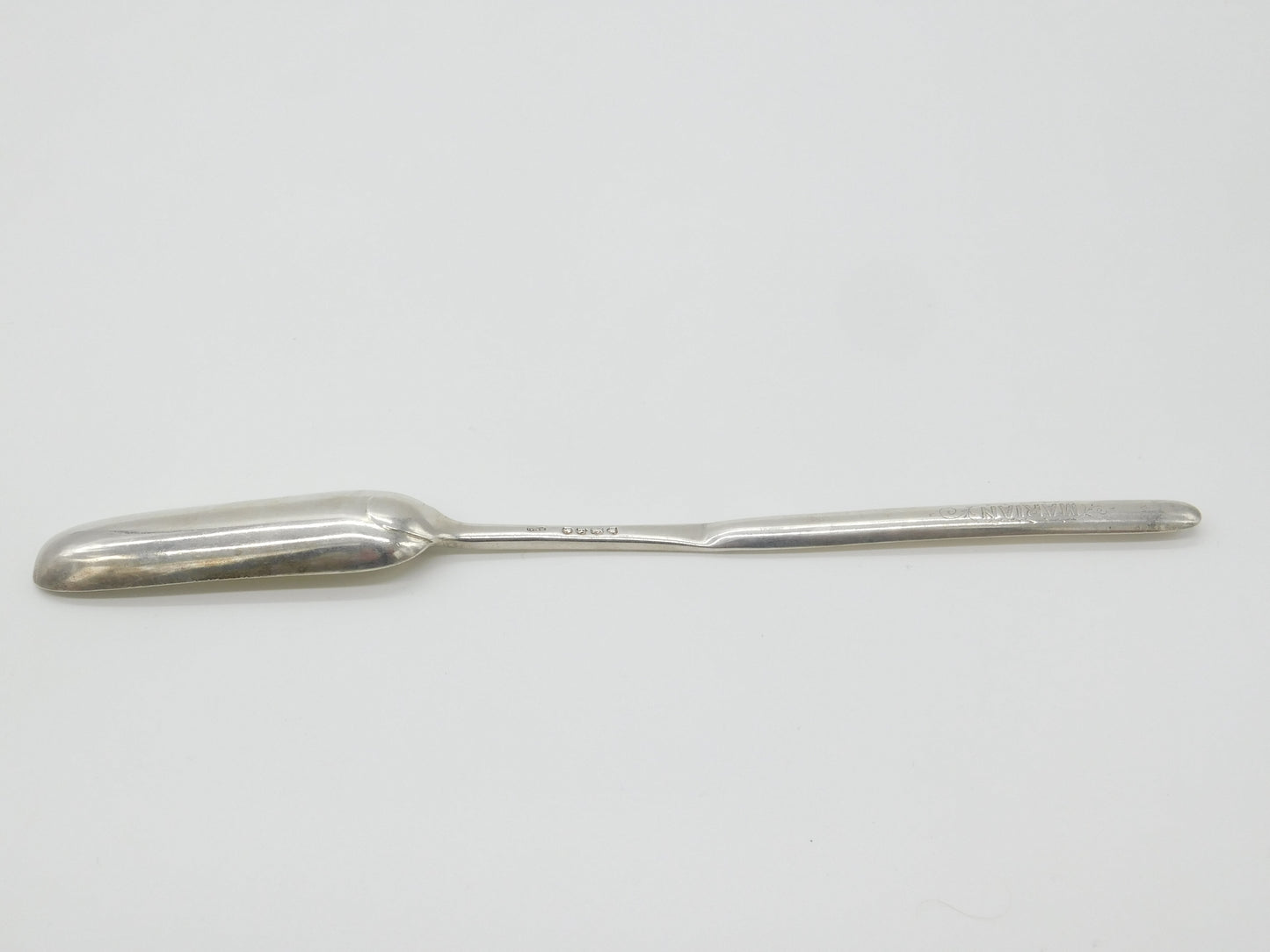 Sterling Silver Bone Marrow Spoon Antique Victorian London 1885