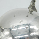 Scottish William IV Pair of Sterling Silver Salt Cellars Antique Edinburgh