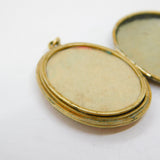 Victorian 9ct Gold Back & Front Enamel Swallow Sweetheart Locket Antique c1880