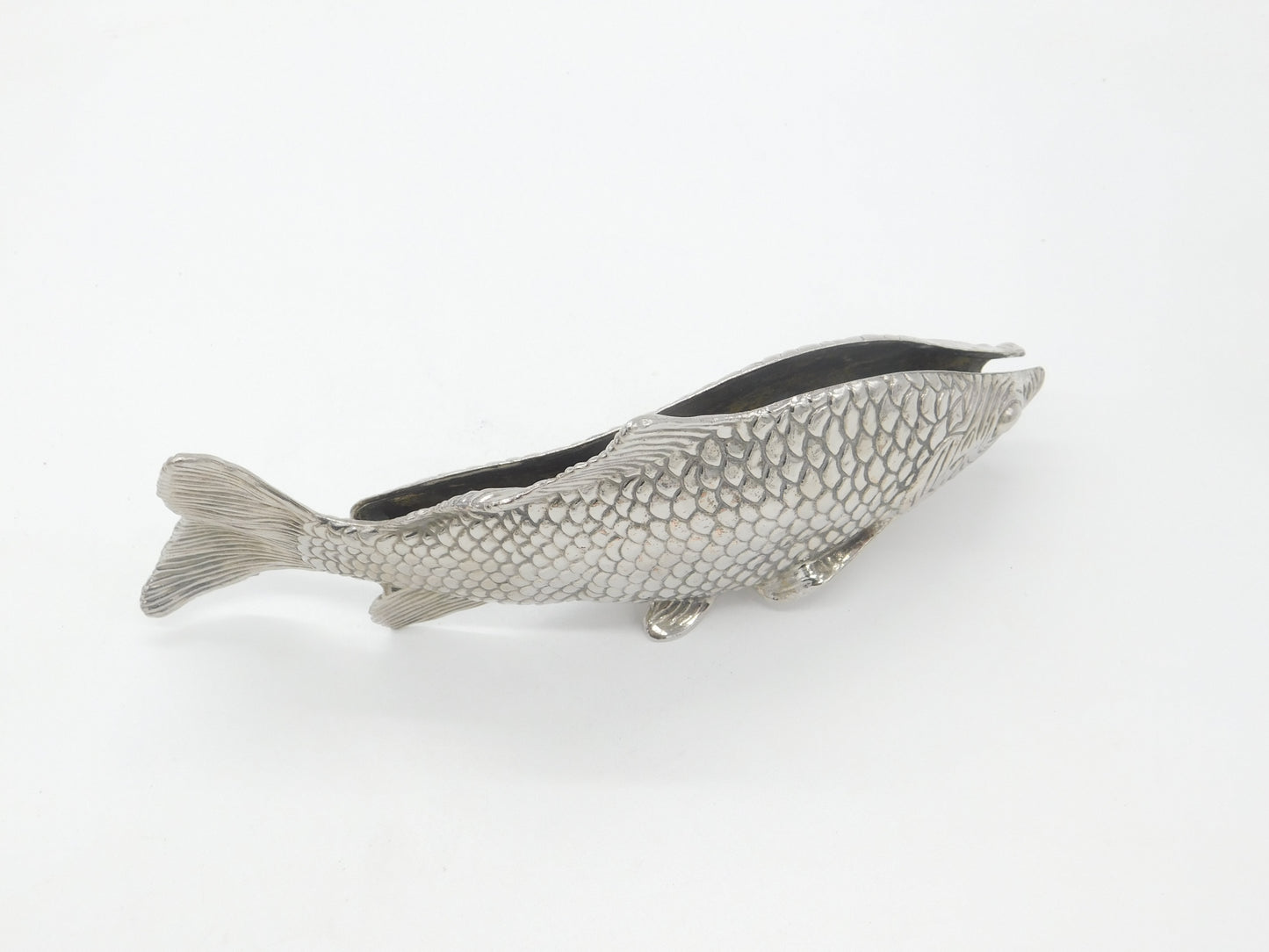 Silver Plated Letter Rack or Menu Holder in Fish Form Antique c1920 Art Deco