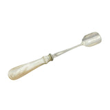 Victorian Sterling Silver & Mother of Pearl Stilton Cheese Spoon Antique 1871 London