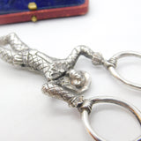 Georgian Revival Sterling Silver Novelty Circus Harlequin Sugar Scissors 1971