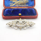 Victorian Sterling Silver Queen Victoria Memorial Brooch Antique 1901 Birmingham