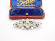 Victorian Sterling Silver Queen Victoria Memorial Brooch Antique 1901 Birmingham
