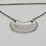 Victorian Scottish Provincial Sterling Silver Whisky Decanter Label Aberdeen c1880