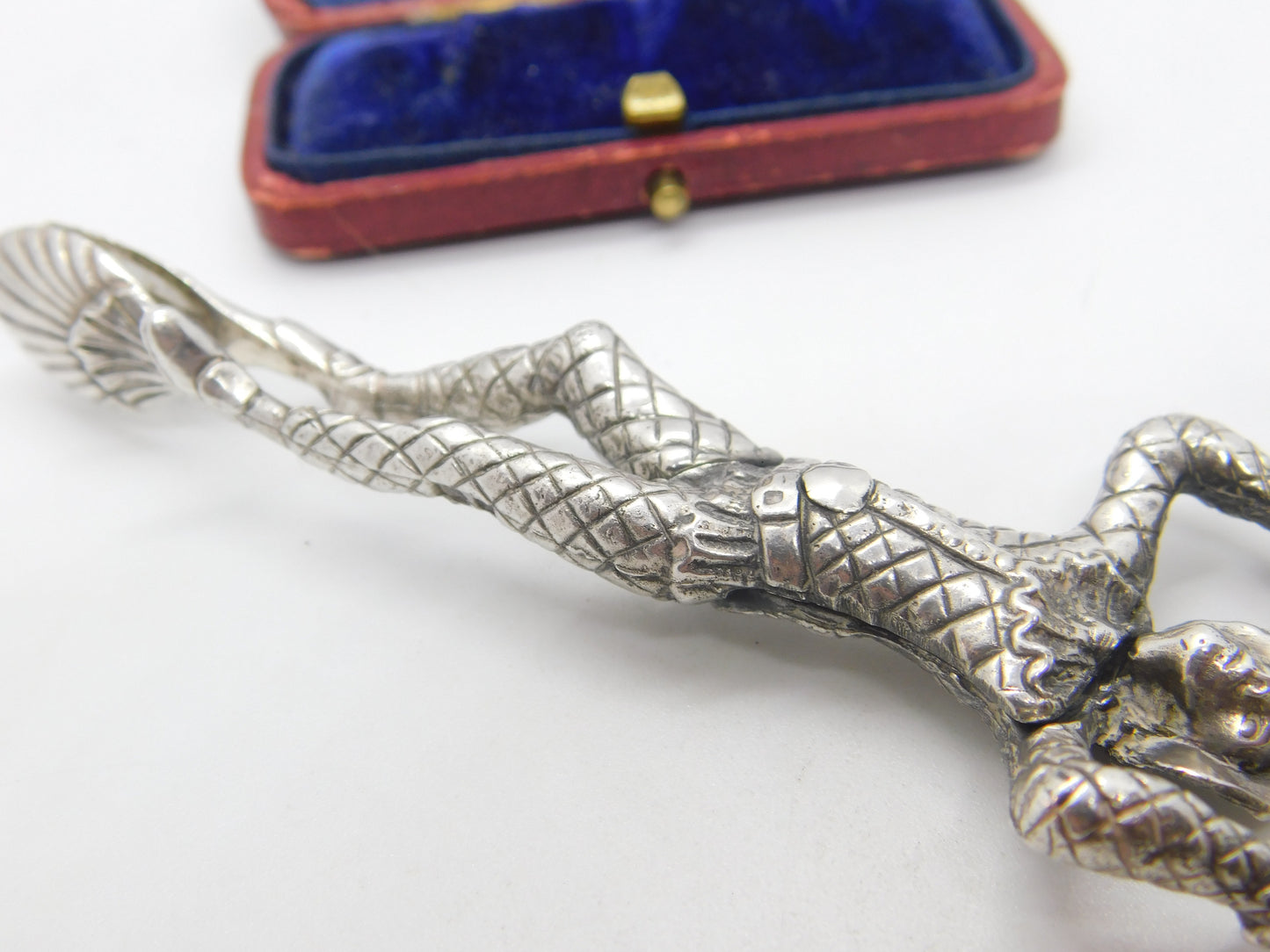 Georgian Revival Sterling Silver Novelty Circus Harlequin Sugar Scissors 1971