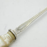 Victorian Sterling Silver & Mother of Pearl Stilton Cheese Spoon Antique 1871 London