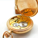 Omega 15-Jewel Gold Plated Open Face Pocket Watch Dennison Case c1935