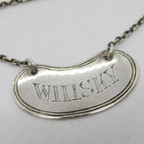 Victorian Scottish Provincial Sterling Silver Whisky Decanter Label Aberdeen c1880