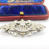 Victorian Sterling Silver Queen Victoria Memorial Brooch Antique 1901 Birmingham