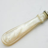 Victorian Sterling Silver & Mother of Pearl Stilton Cheese Spoon Antique 1871 London