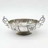 Edwardian Sterling Silver Art Nouveau Dish with Acanthus & Maiden 1902 London