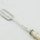 Victorian Sterling Silver & Mother of Pearl Stilton Cheese Spoon Antique 1871 London