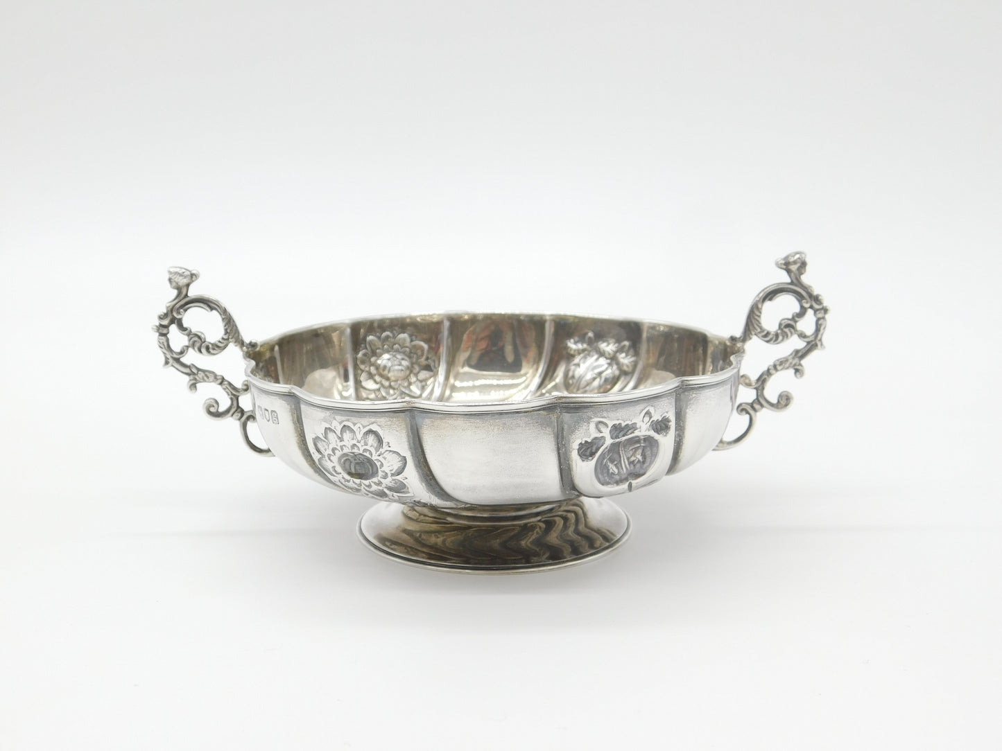 Edwardian Sterling Silver Art Nouveau Dish with Acanthus & Maiden 1902 London