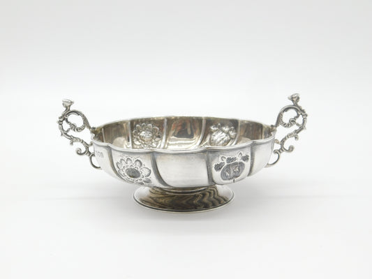 Edwardian Sterling Silver Art Nouveau Dish with Acanthus & Maiden 1902 London