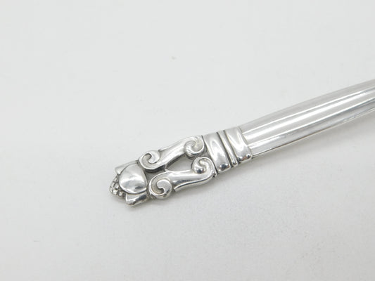 Georg Jensen Danish Sterling Silver Acorn Pattern Grapefruit Spoon Antique