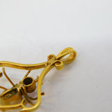 Edwardian 9ct Gold, Amethyst, Pearl & Diamond Spider Pendant Antique c1910