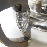 Georgian Sterling Silver Teapot Stork Finial & Goblin Handle 1806 London Antique