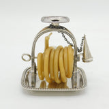 Edwardian Sterling Silver Wax Jack & Tray Antique 1910 London