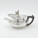 Georgian Sterling Silver Teapot Stork Finial & Goblin Handle 1806 London Antique