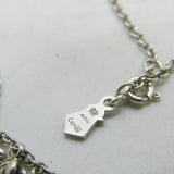 Clogau Welsh Sterling Silver & Peridot Leaf Pattern Necklace Vintage c2000