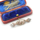 Edwardian 9ct Gold & Sterling Silver Stock Pin Horseshoe Brooch 1907 Chester