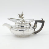 Georgian Sterling Silver Teapot Stork Finial & Goblin Handle 1806 London Antique