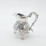 Georgian Sterling Silver Floral Repousse Crested Cream Jug Antique 1813 London
