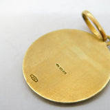9ct Yellow Gold St. Christopher Patron Saint of Travel Pendant Vintage c1970
