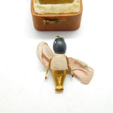 WW1-era Wooden & Brass 'Touch Wood, Fumsup' Charm Pendant c1915 Antique