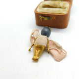 WW1-era Wooden & Brass 'Touch Wood, Fumsup' Charm Pendant c1915 Antique