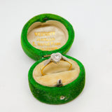 18ct Gold & Platinum Set 0.2ct Diamond Set Heart Shaped Ring Antique c1910
