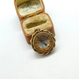 Edwardian 9ct Gold Working Compass Wheel Fob Pendant c1910 Antique AF