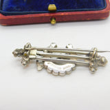 Victorian Sterling Silver Horseshoe, Crop & Showjump Brooch 1888 Birmingham