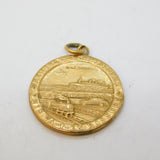 9ct Yellow Gold St Christopher Travel Pendant with Reverse Vintage 1959 Chester