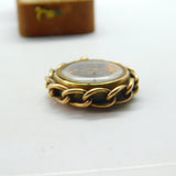 Edwardian 9ct Gold Working Compass Wheel Fob Pendant c1910 Antique AF