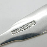 Set of 3 Georgian Scottish Sterling Silver Crested Serving Spoons 1821 Edinburgh