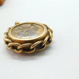 Edwardian 9ct Gold Working Compass Wheel Fob Pendant c1910 Antique AF