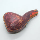 Victorian Meerschaum & Amber Novelty Parrot with Nut Pipe Antique c1880 Boxed