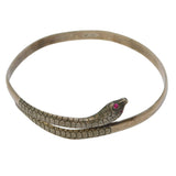 Sterling Silver Snake or Serpent Bangle Bracelet Antique c1920 Art Deco