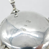 Early Pair Victorian Sterling Silver Floral Pattern Salt Cellars 1841 London