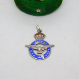 Charles Horner Sterling Silver Enamel RAF Sweetheart Pendant Antique c1940