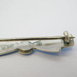 Charles Horner Sterling Silver Blue Enamel Bow Tie Brooch Antique c1920 Deco