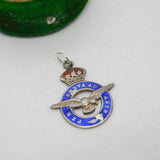 Charles Horner Sterling Silver Enamel RAF Sweetheart Pendant Antique c1940