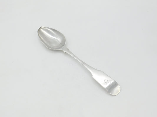 Georgian Irish Sterling Silver Fiddle Pattern Serving Spoon 1808 Dublin W. Peter