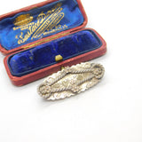 Victorian 9ct Gold on Sterling Silver Sweetheart Floral Brooch 1901 Birmingham