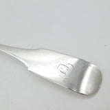 Georgian Irish Sterling Silver Fiddle Pattern Serving Spoon 1808 Dublin W. Peter